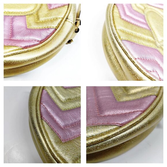 Authentic Gucci Pink Leather Shoulder Bag mon845-111125 - Picture 10 of 16